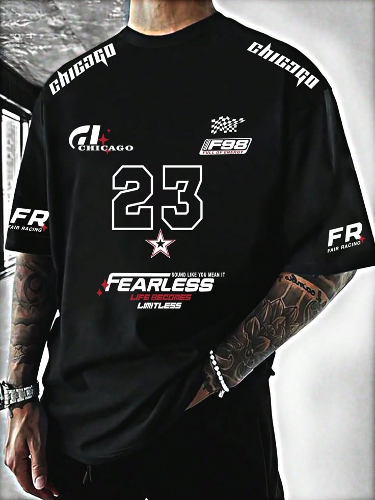 streetwear Black Men t shirt