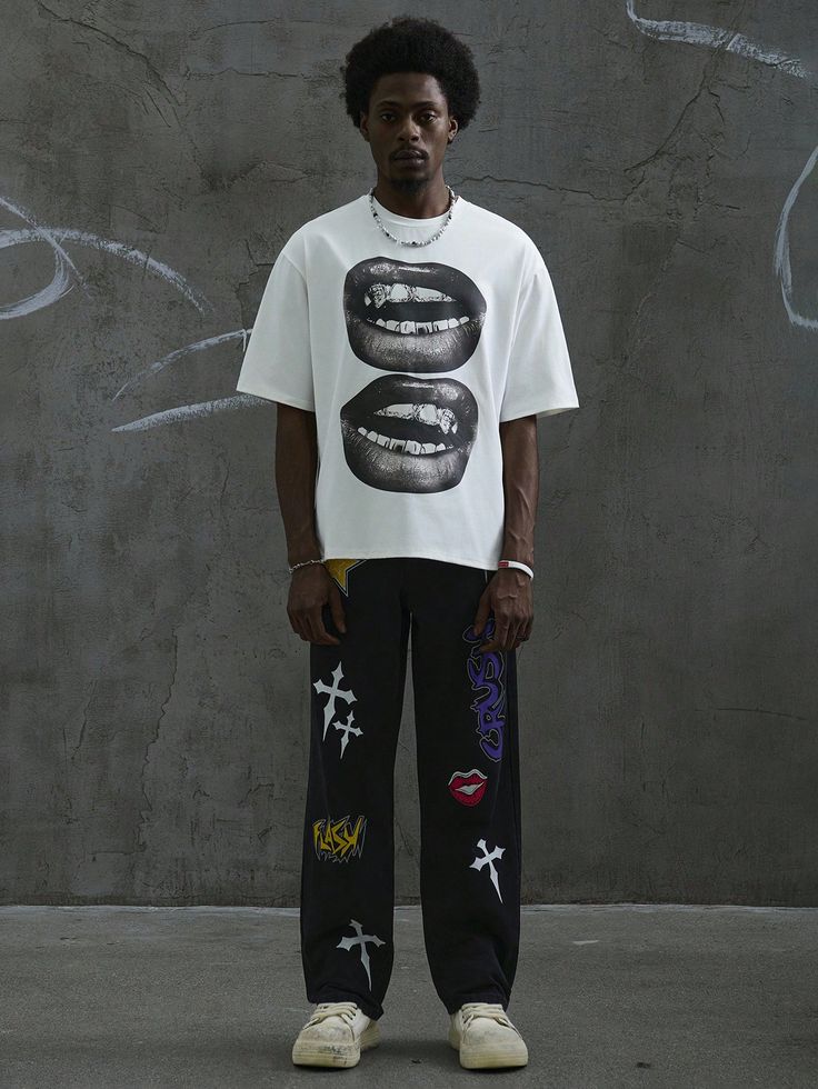 Overlayed White t shirt men