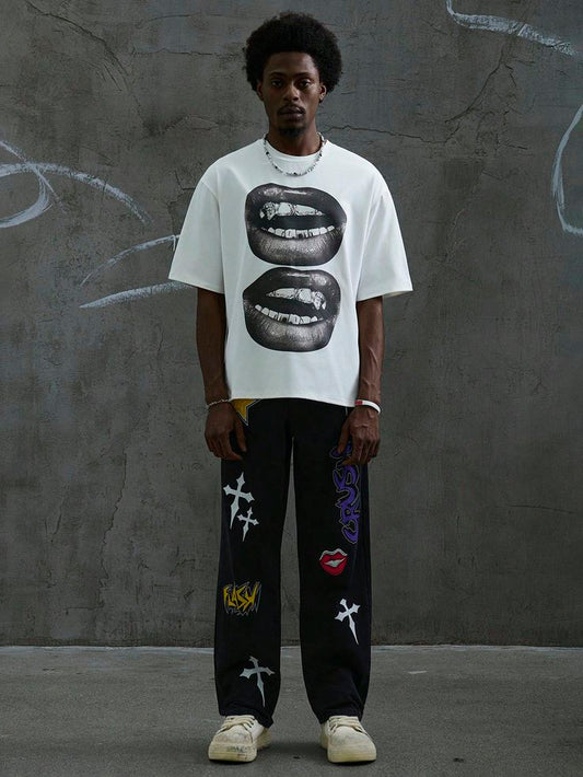 Overlayed White t shirt men
