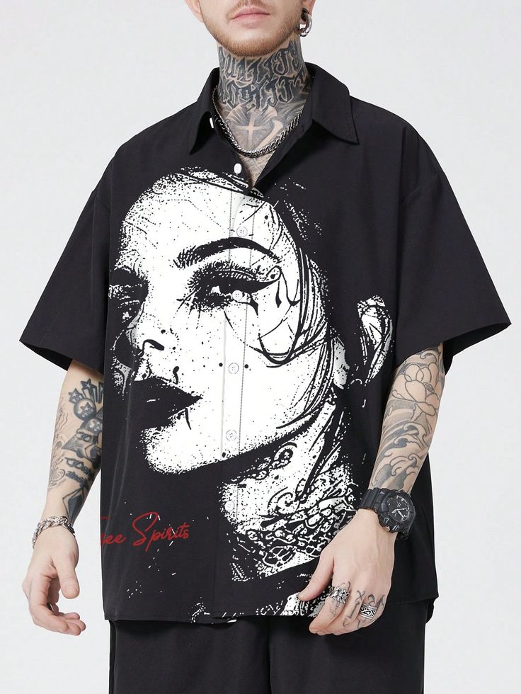 Black Cotton Men T shirt